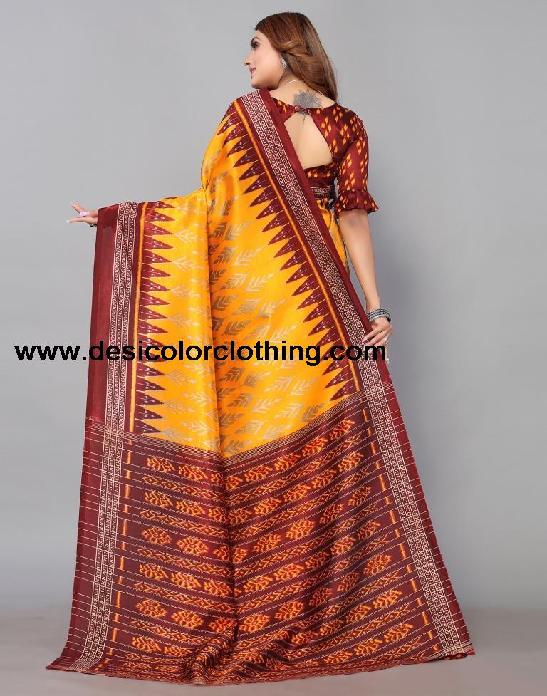 Yellow Silk Saree