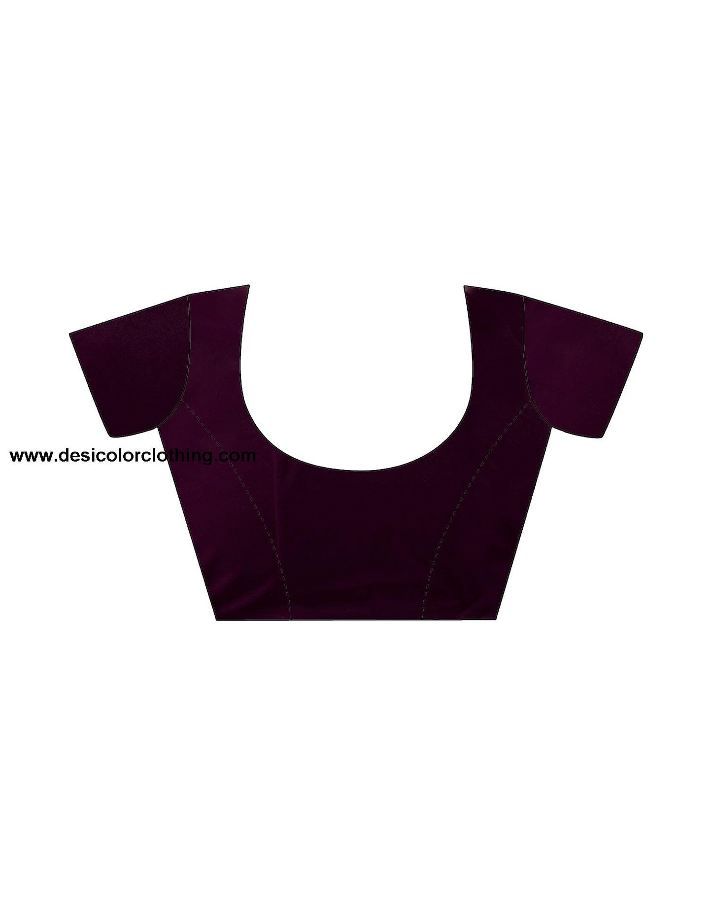 Dark Purple Georgette Plain Saree