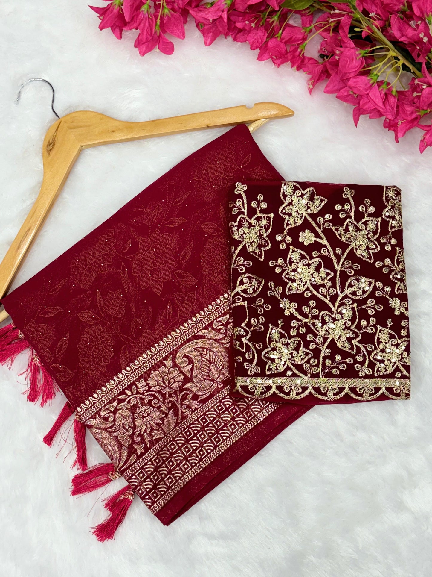 Product Image - Designer Silk Apurva Georgette Saree - Festive & Wedding Wear