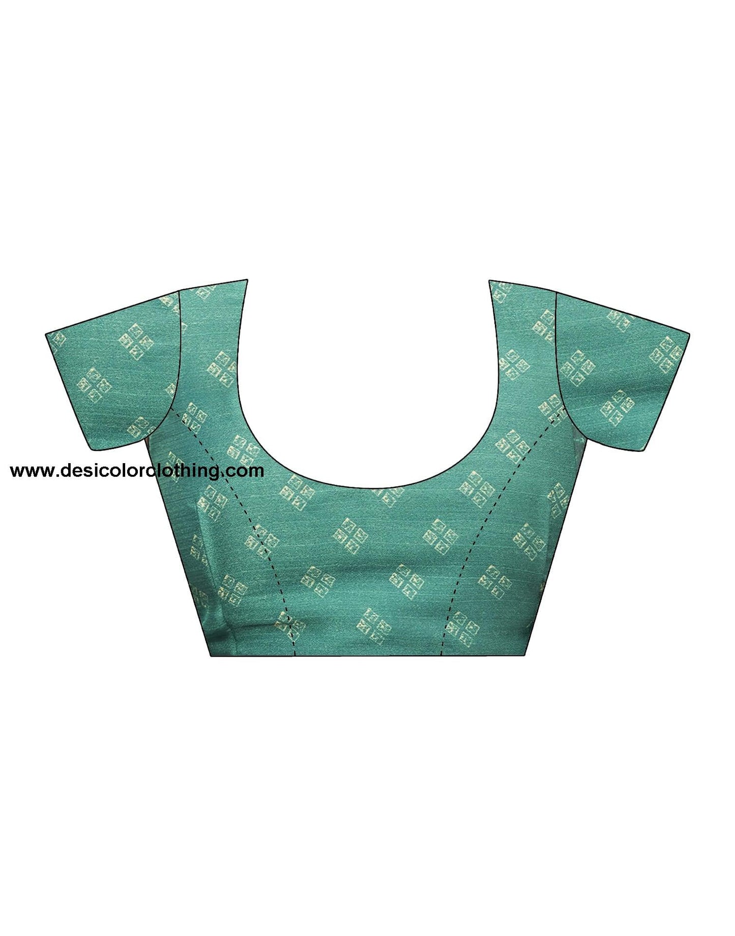 Dark Teal Green Chiffon Bandhani Printed Saree