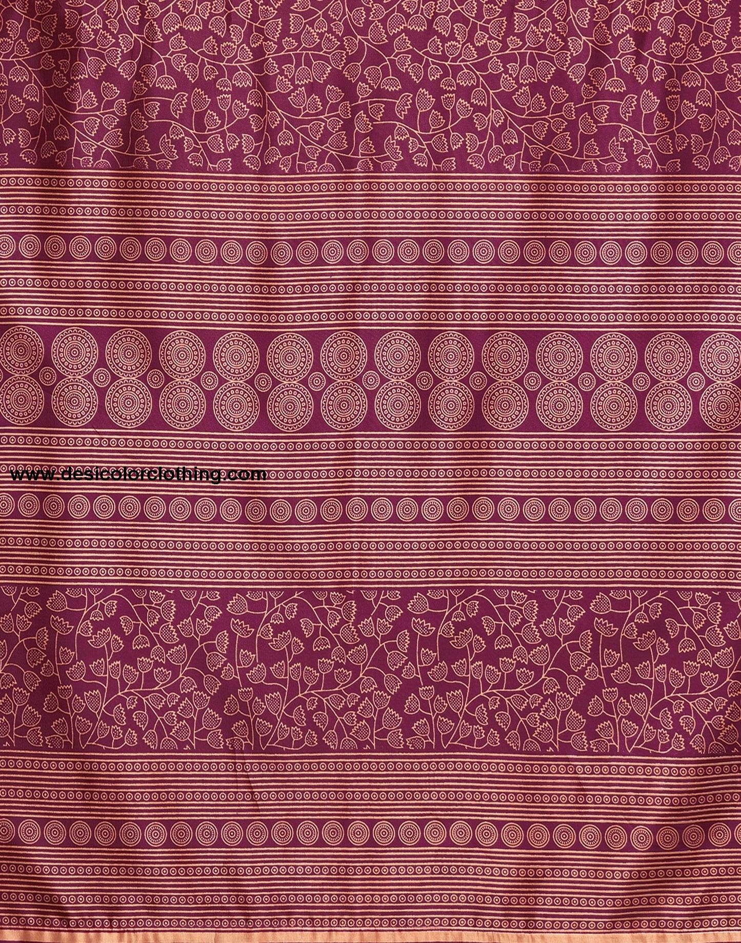 Purple Silk Printed Saree