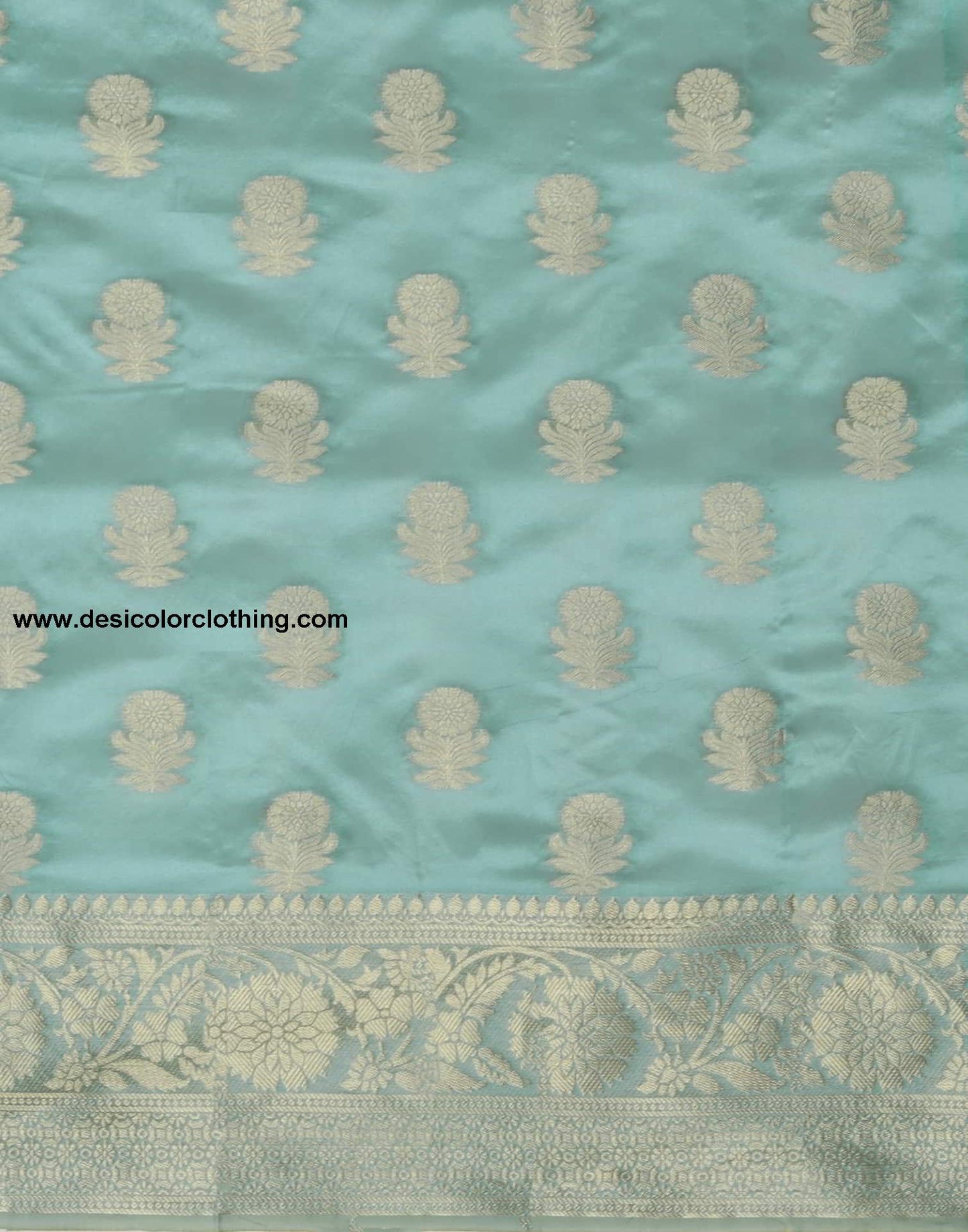 Blue Banarasi Silk Woven Saree