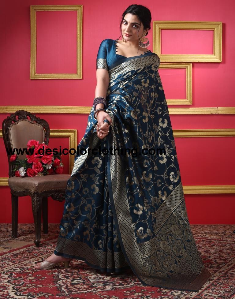 Rama Silk Plain Saree