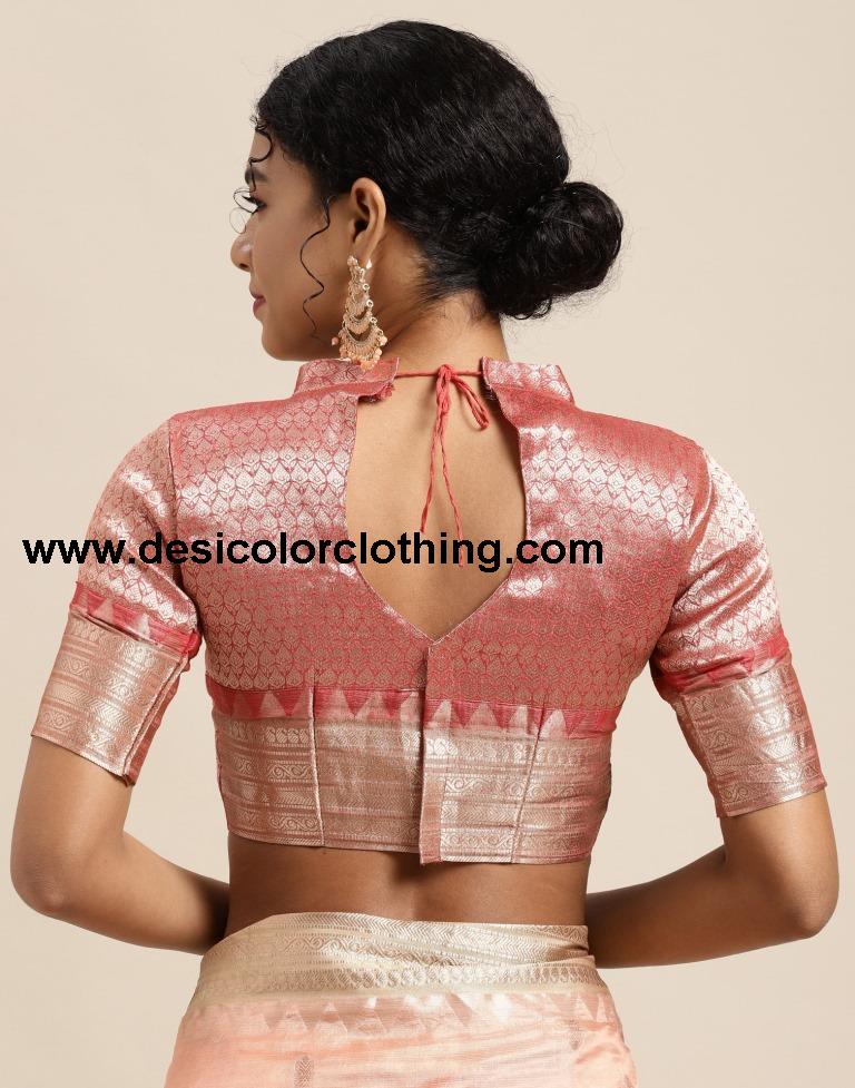 Peach Silk Saree