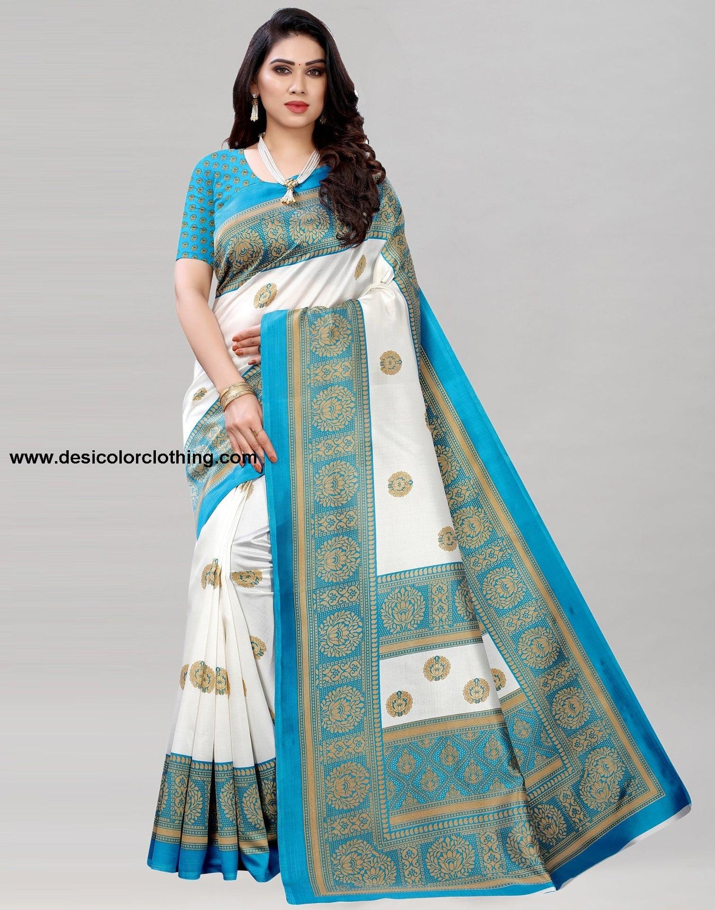 White Banarasi Silk Saree | 2019S120