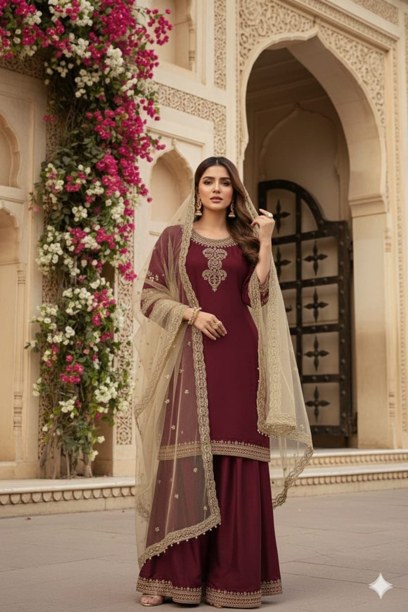 Latest palazzo Suits Collection | Wedding & Festive Wear DesiColorClothing