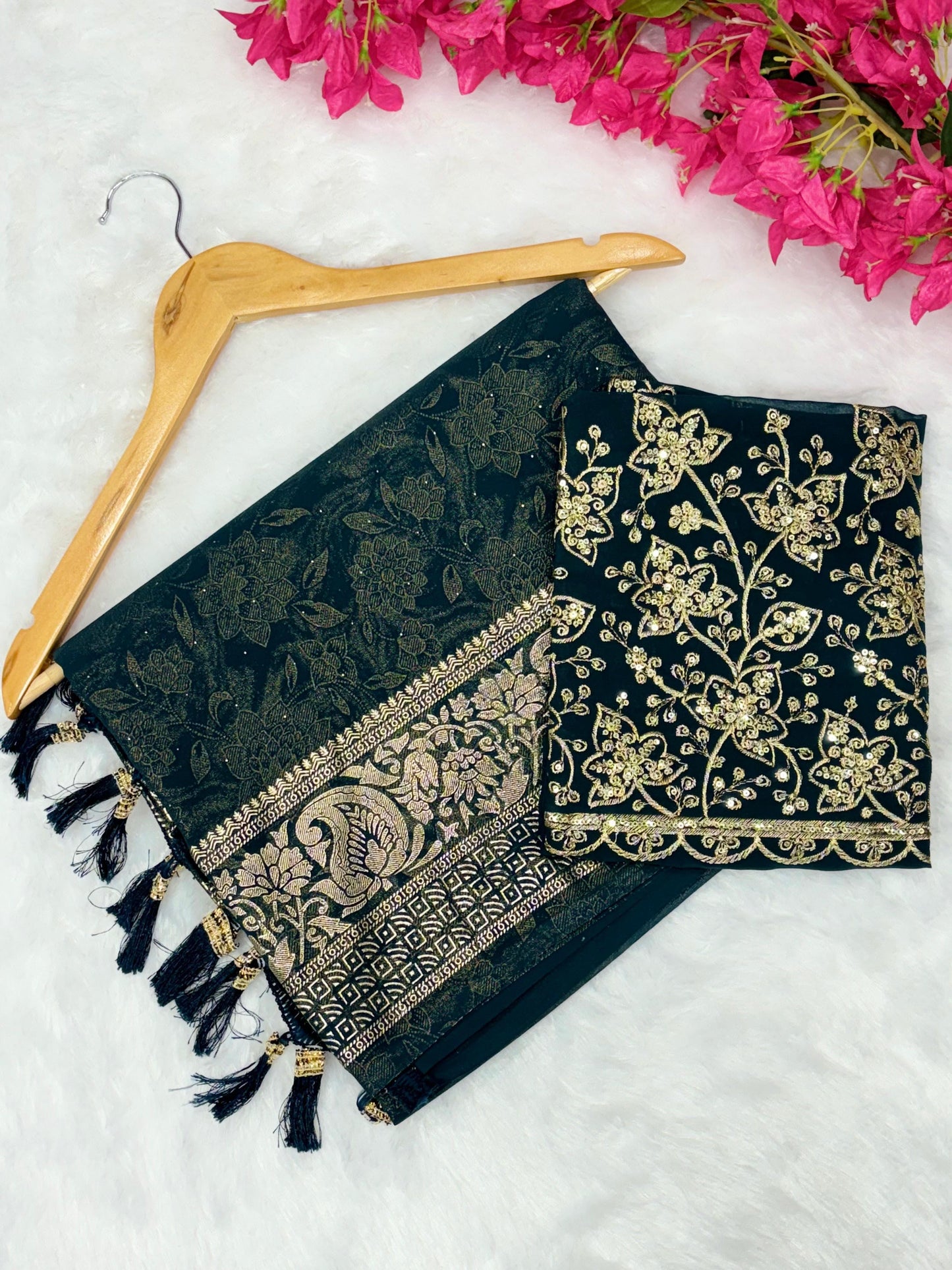 Product Image - Designer Silk Apurva Georgette Saree - Festive & Wedding Wear