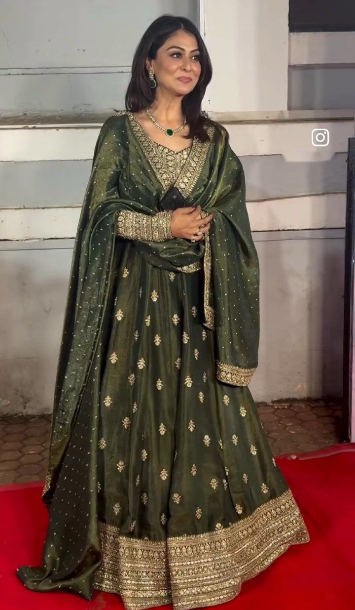 Product Image - New Mendi Rasam Gown - Pent Dupatta Set | Fully Stitched Ready To Wear