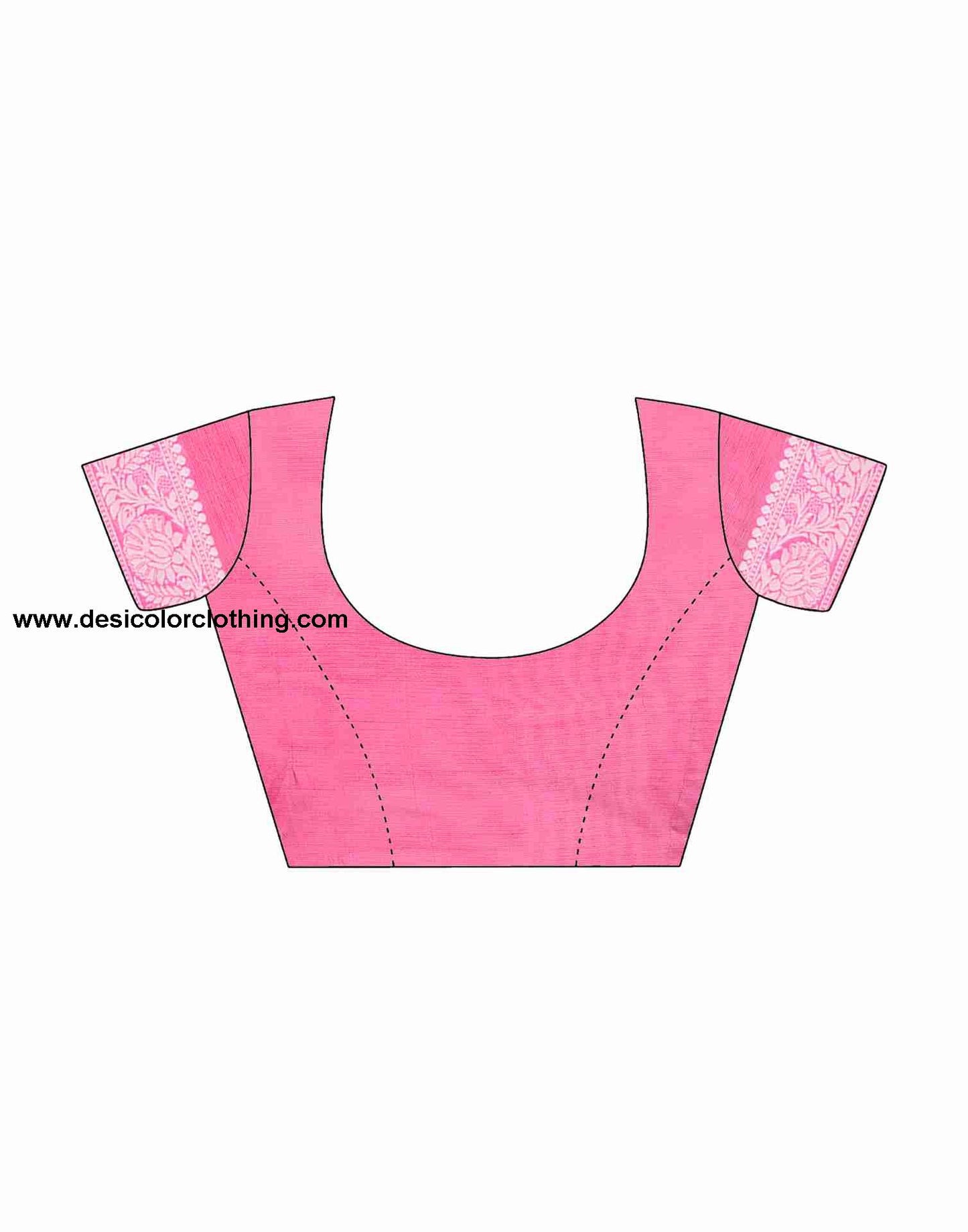 Pink Cotton Plain Saree