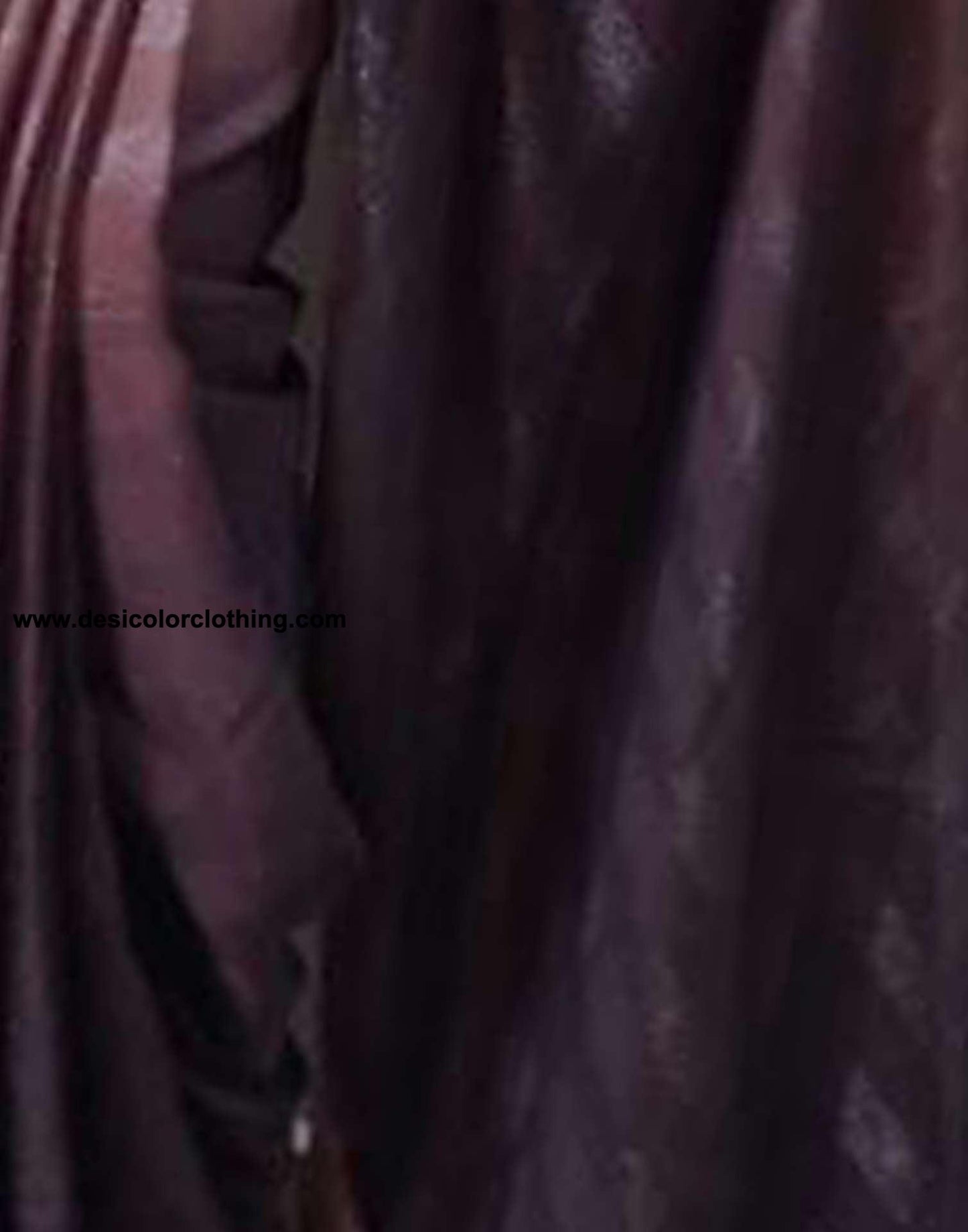 Purple Plain Georgette Pre-draped Saree
