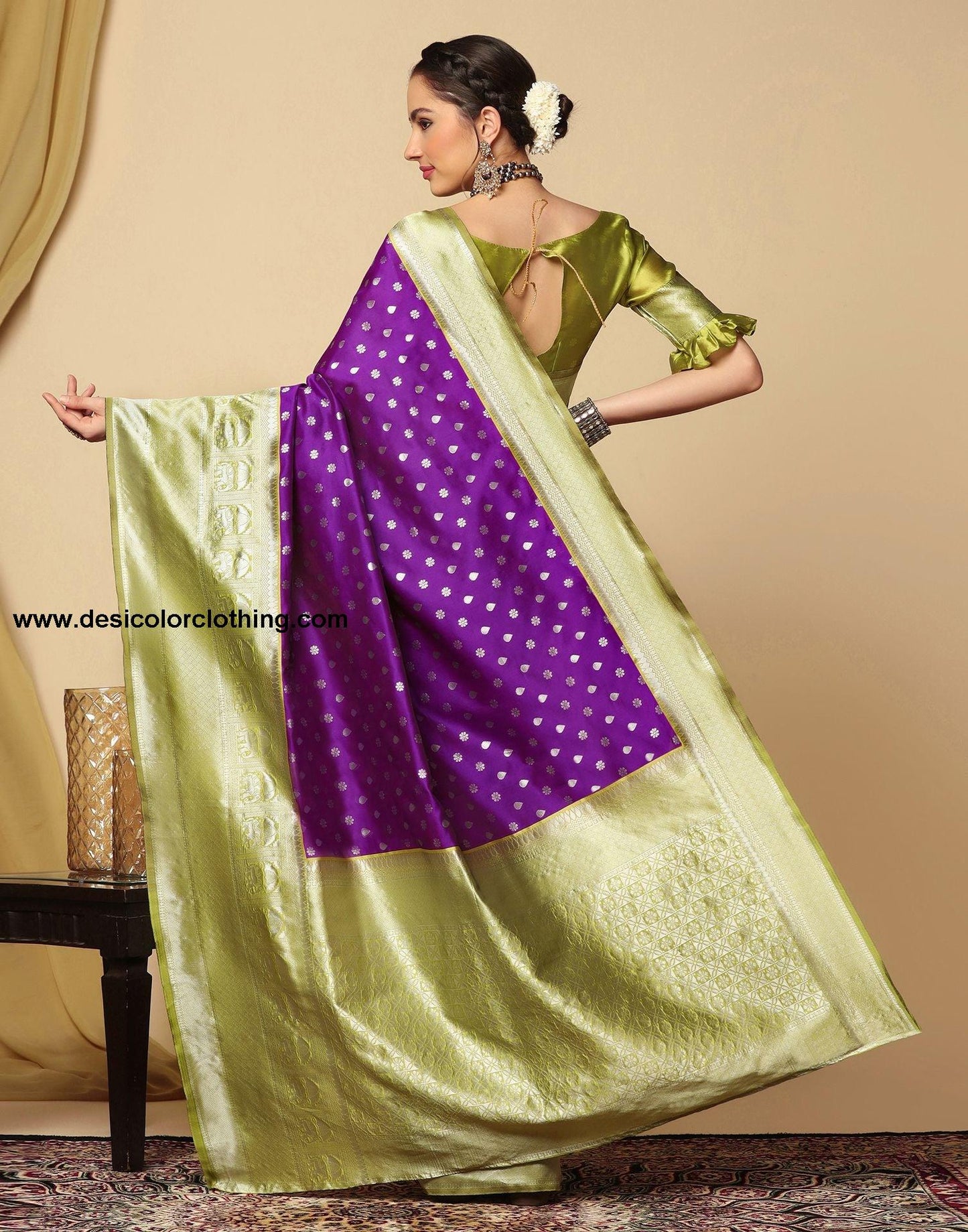 Purple Silk Saree