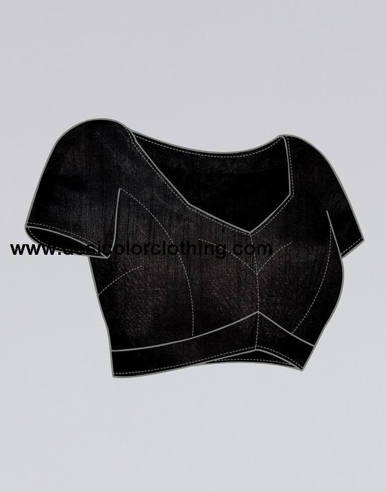 Black Printed Chiffon Saree
