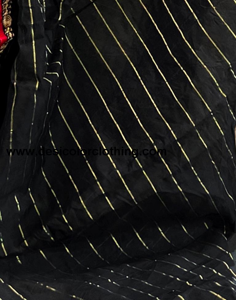 Black Cotton Plain Sarees