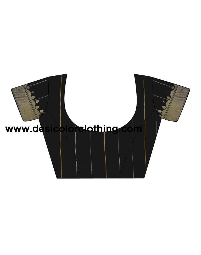 Black Silk Woven Sarees