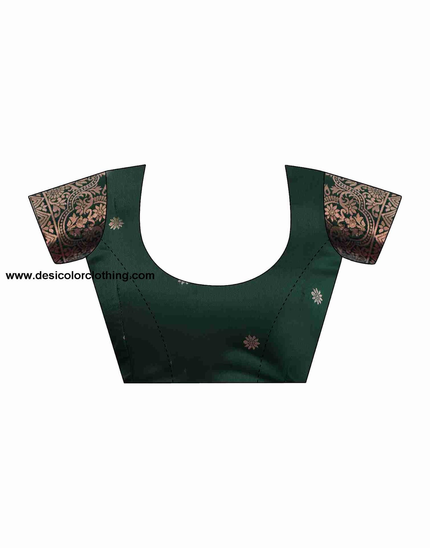 Pink And Green Weaving Silk Saree