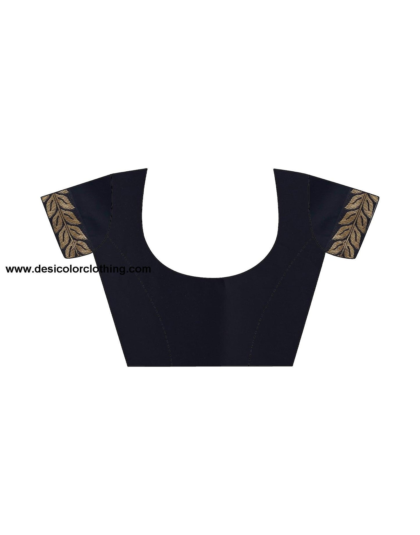 Black Plain Georgette Saree