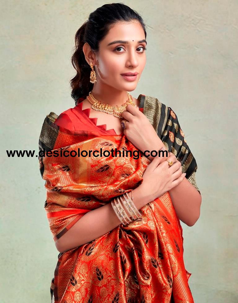 Black Silk Woven Saree
