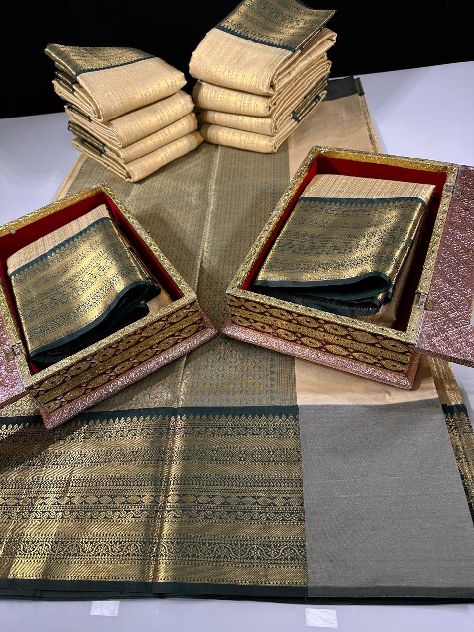 Product Image - Designer Saree in Georgette Fabric | Soft Banarasi Pattu Brocade