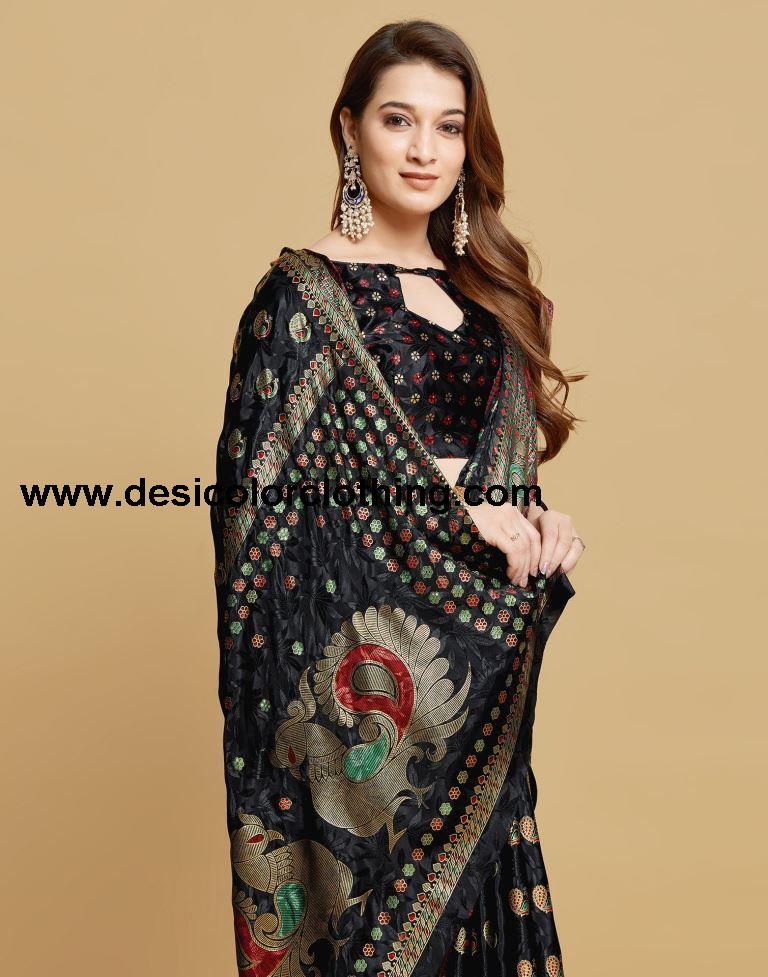 Black Silk Saree