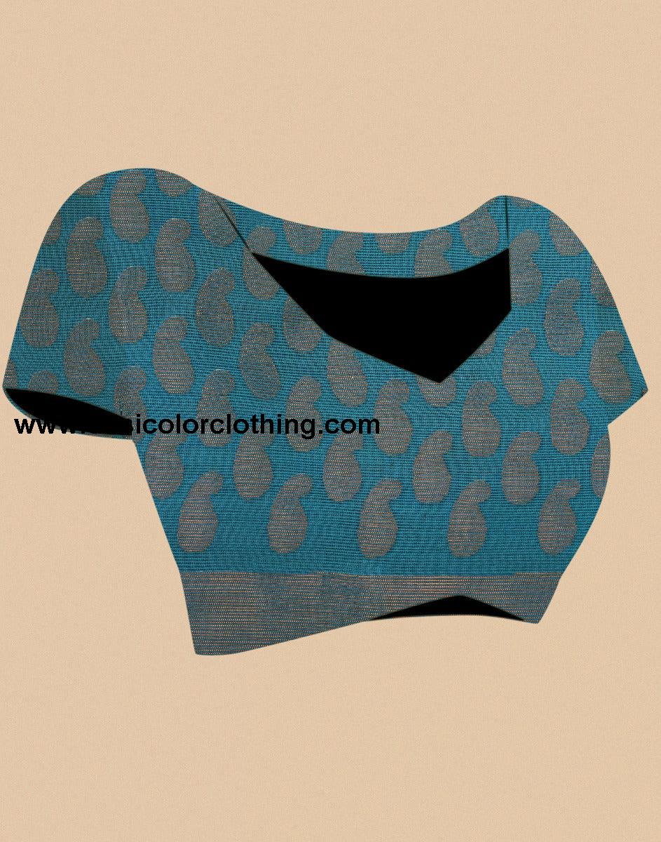 Rama Green Brasso Saree