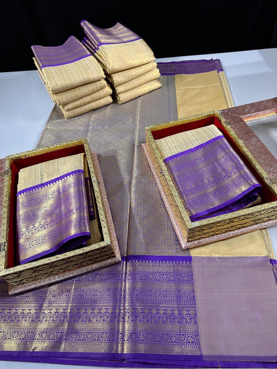 Product Image - Designer Saree in Georgette Fabric | Soft Banarasi Pattu Brocade