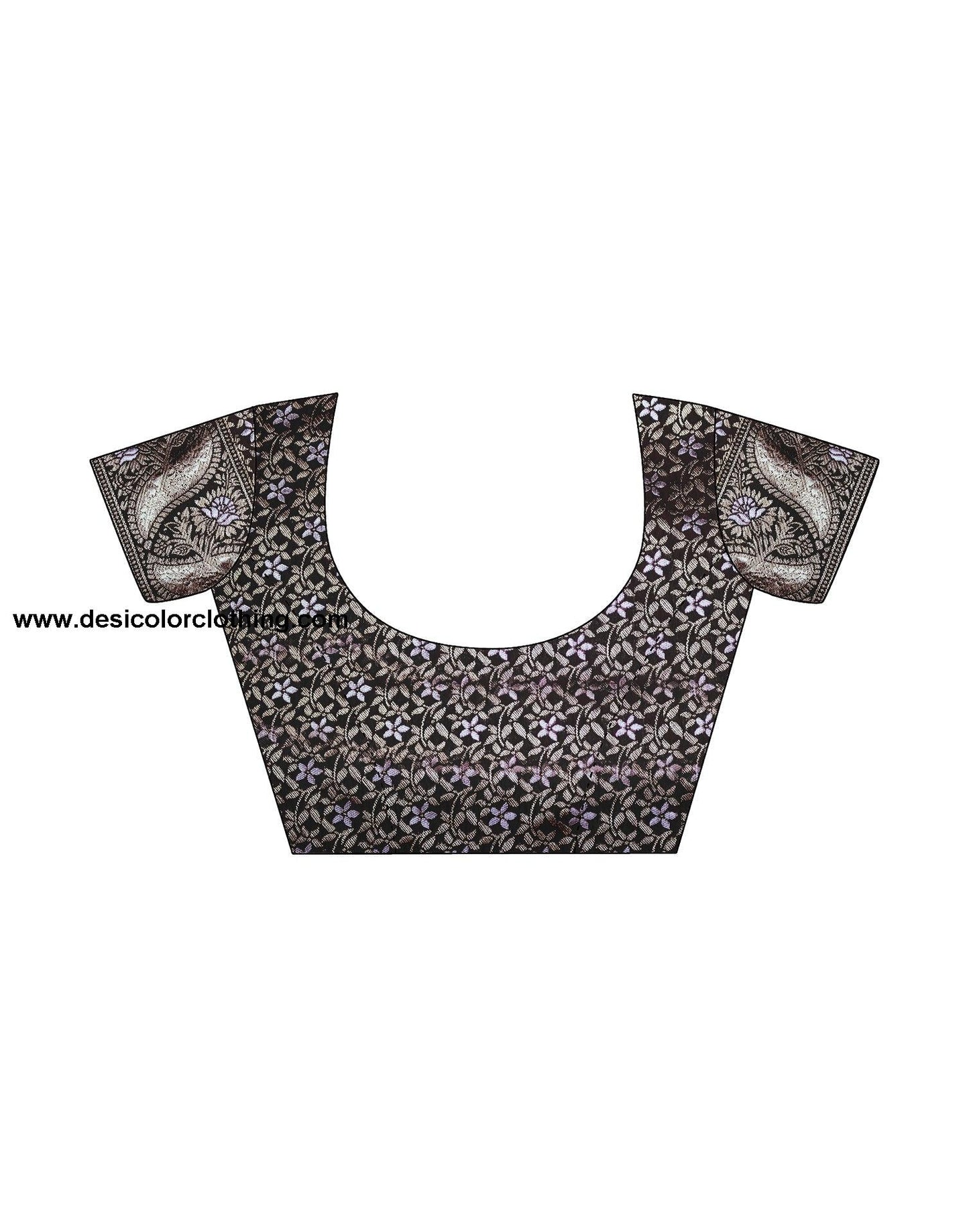 Black Silk Plain Saree