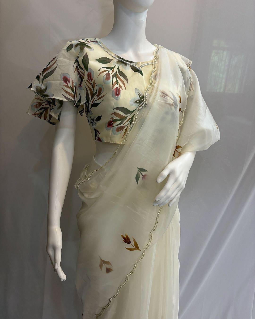 Trendy Floral Soft Georgette Sarees – Lightweight & Elegant