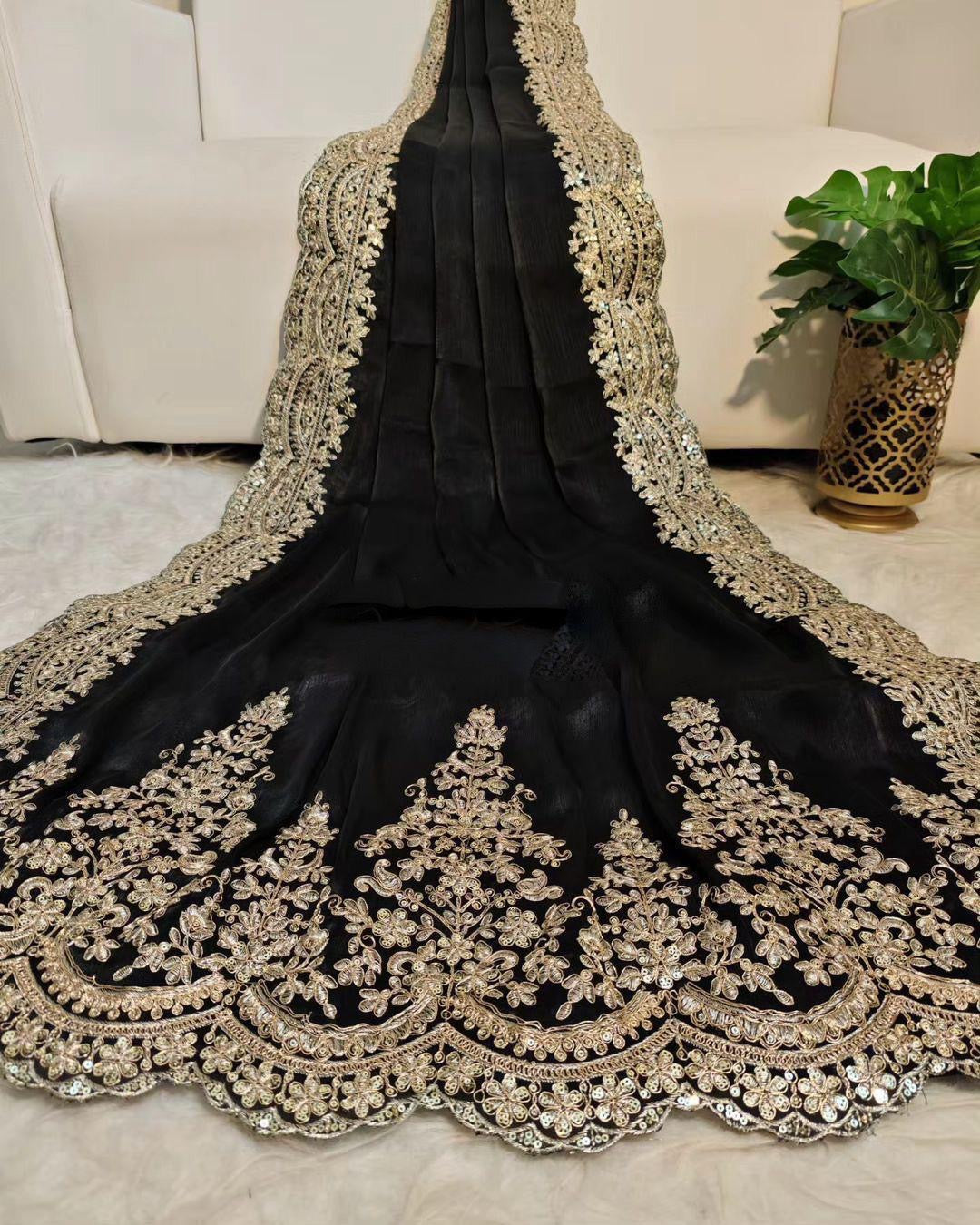 Designer black sarees