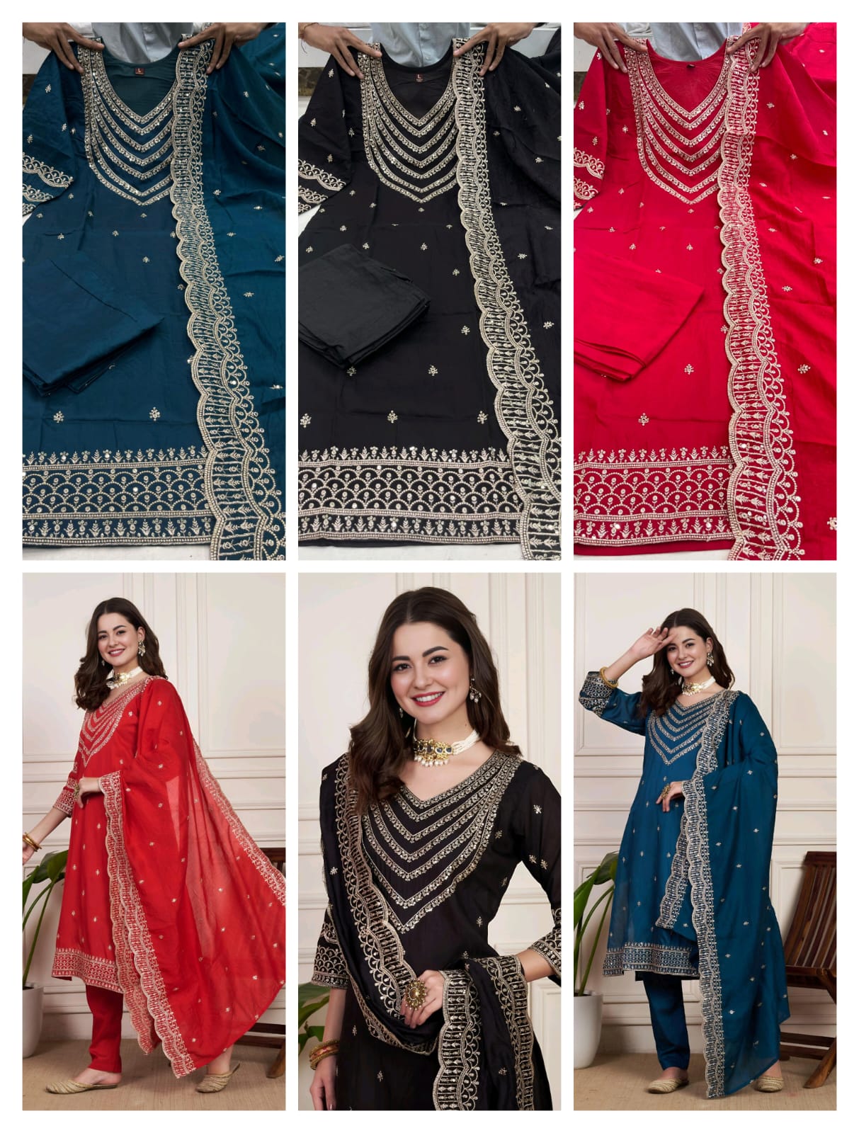 Product Image - Designer Chanderi Silk Suit