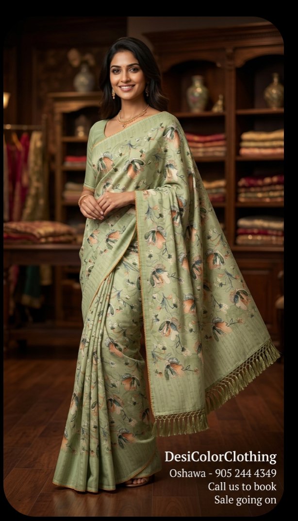 Product Image - Elegant Lite Green Crepe Soft Sarees for Every Occasion - 1