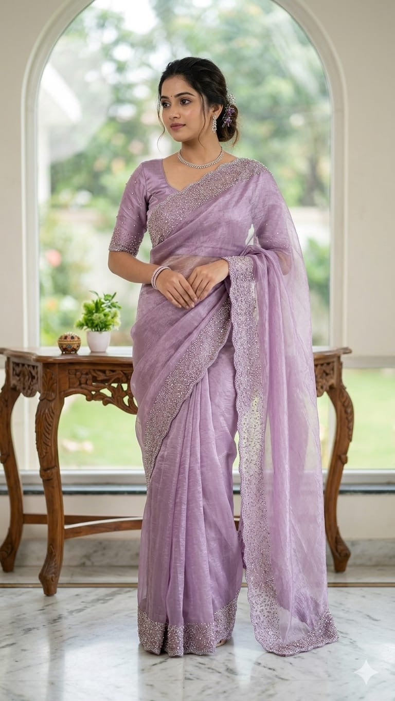 Product Image - Elegant Designer Saree with Stitched Blouse - 1
