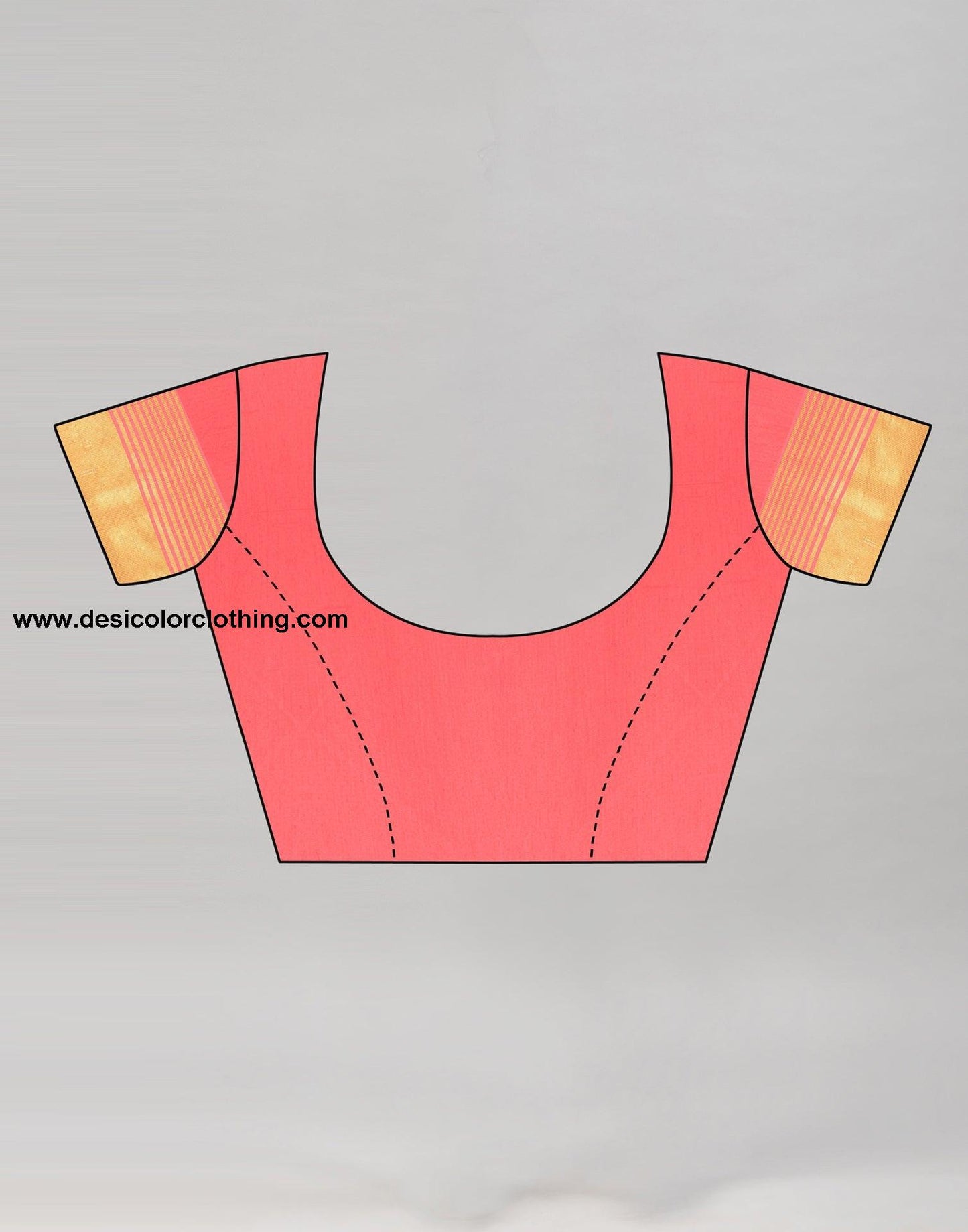Peach Cotton Silk Saree | 807S2