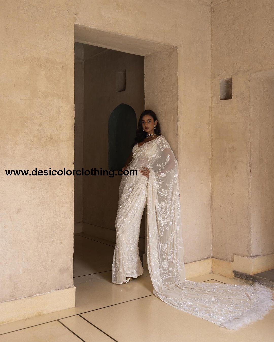 Bollywood Blockbuster Sequins Design Georgette Saree
