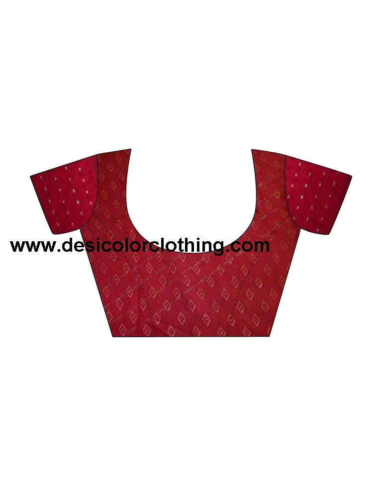Red Georgette Printed Saree