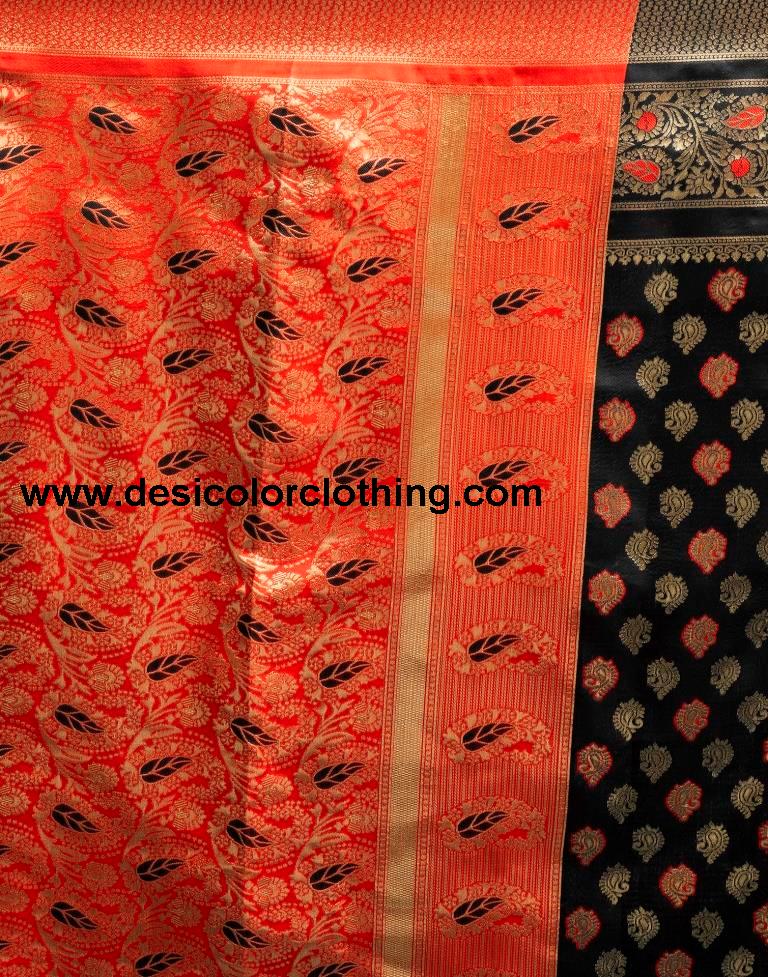 Black Silk Woven Saree