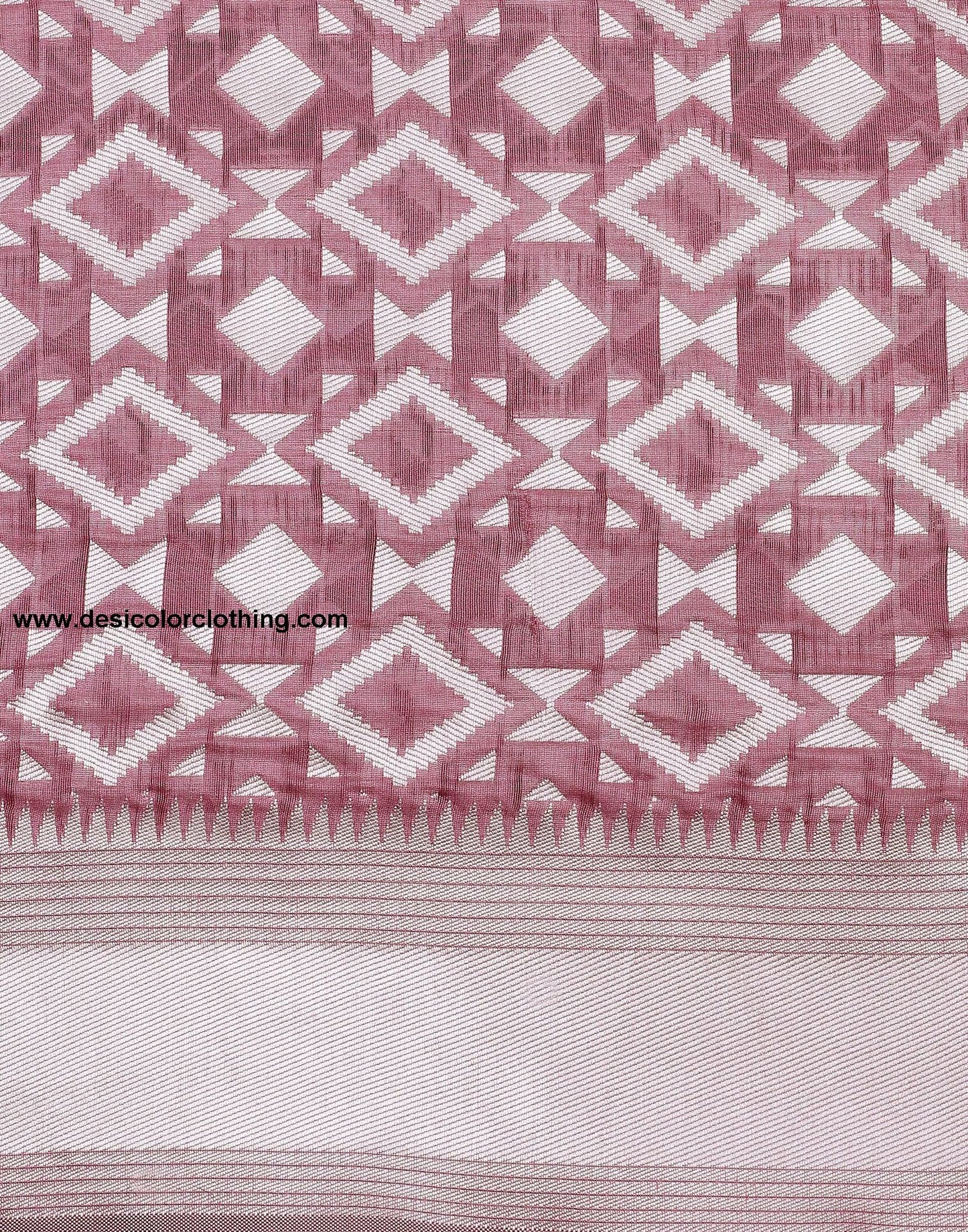 Pink Banarasi Cotton Saree