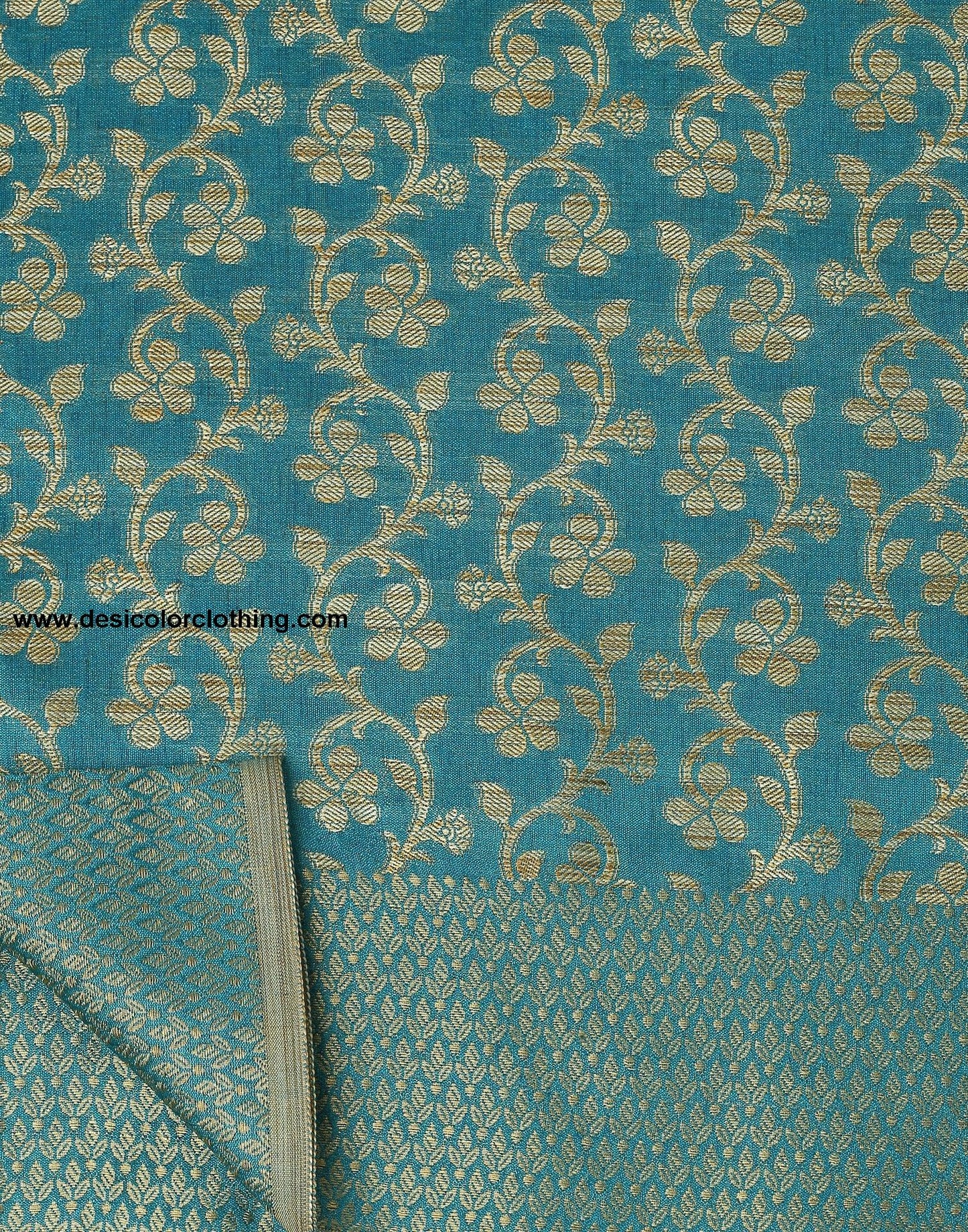Rama Green Banarasi Silk Saree