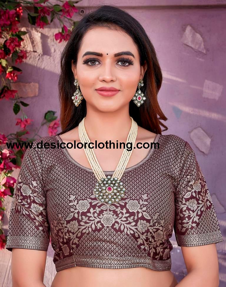Pink Cotton Woven Saree