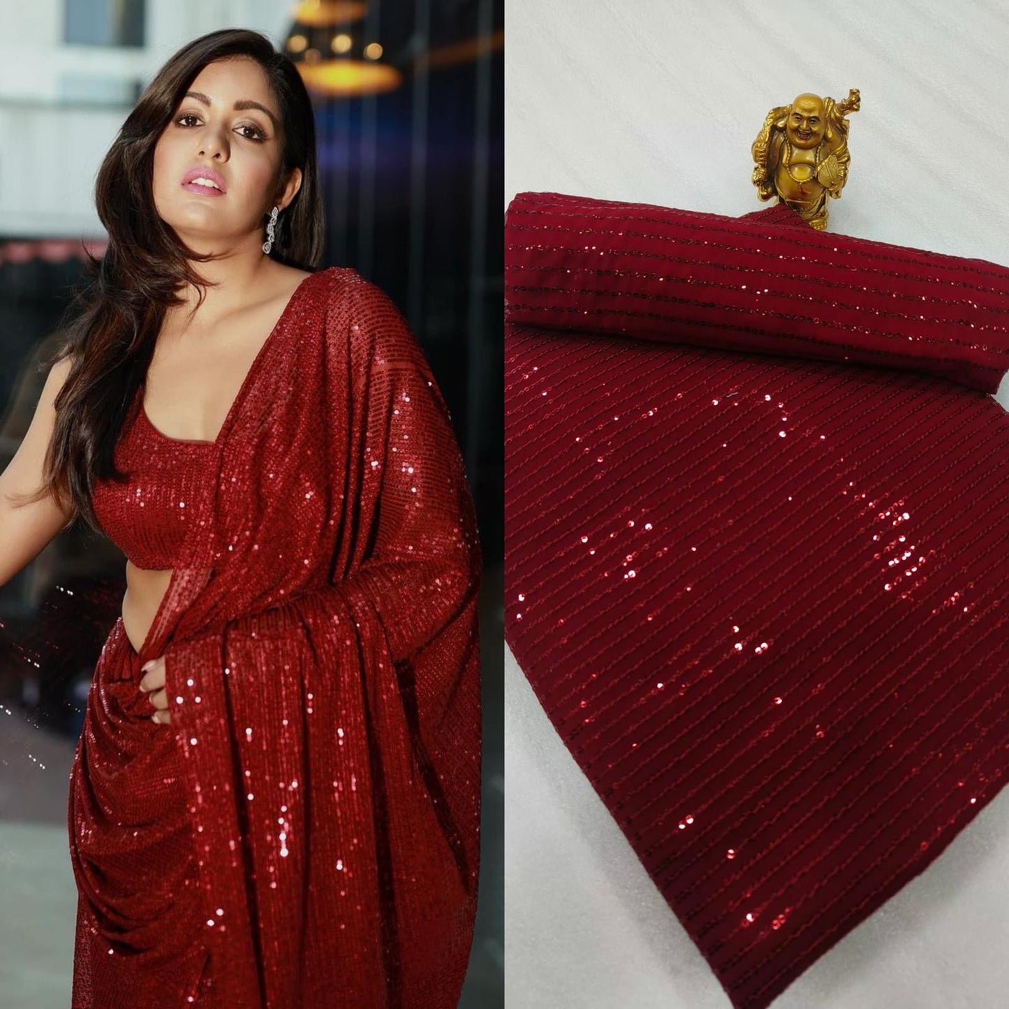 Bollywood sequin saree