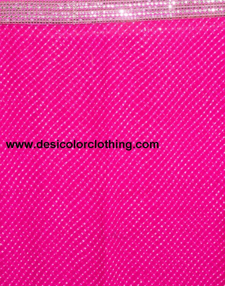 Pink Georgette Embroidery Saree