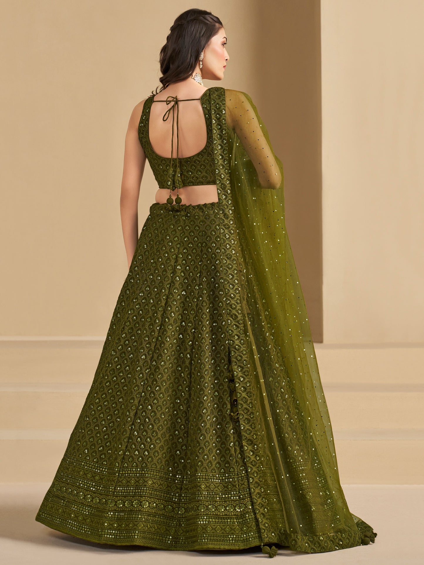 Product Image - Bridesmaid Lehenga Choli - 5124-Mehndi
