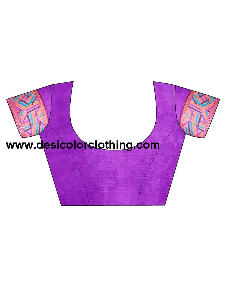 Dusty Purple Chiffon Printed Saree