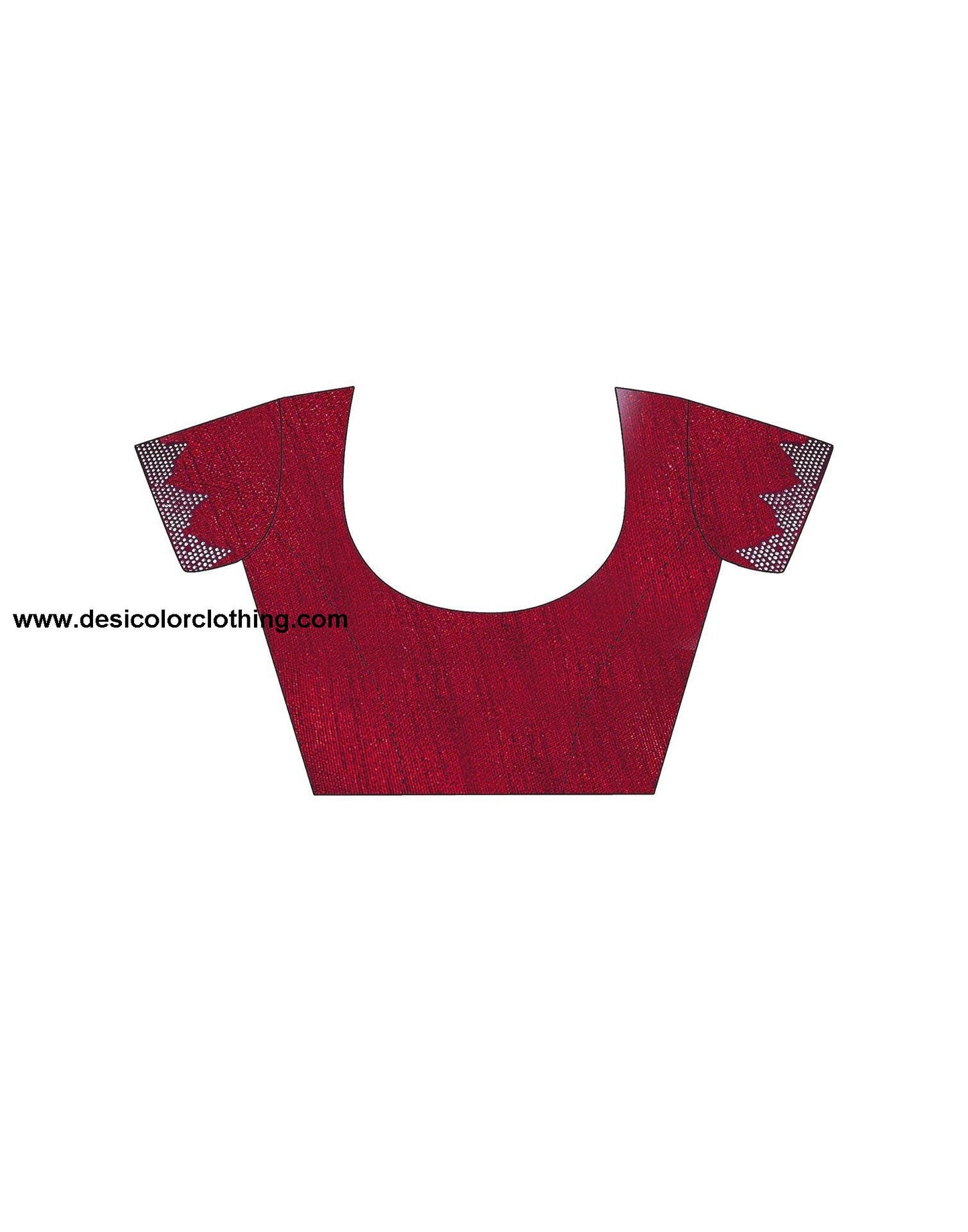Red Plain Georgette Saree