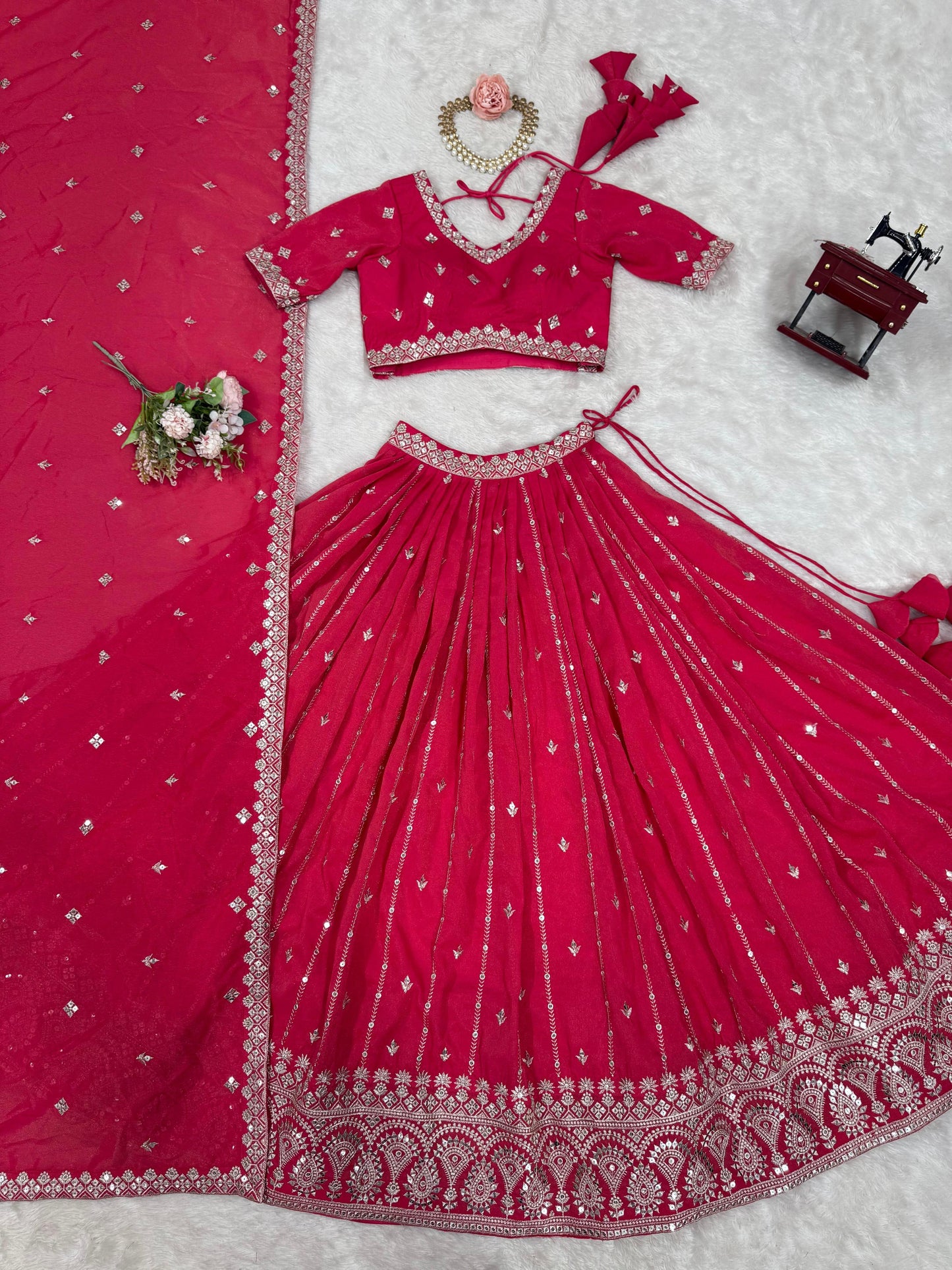 Product Image - Designer Lehengha - Shimmer Silk, Festival Ready