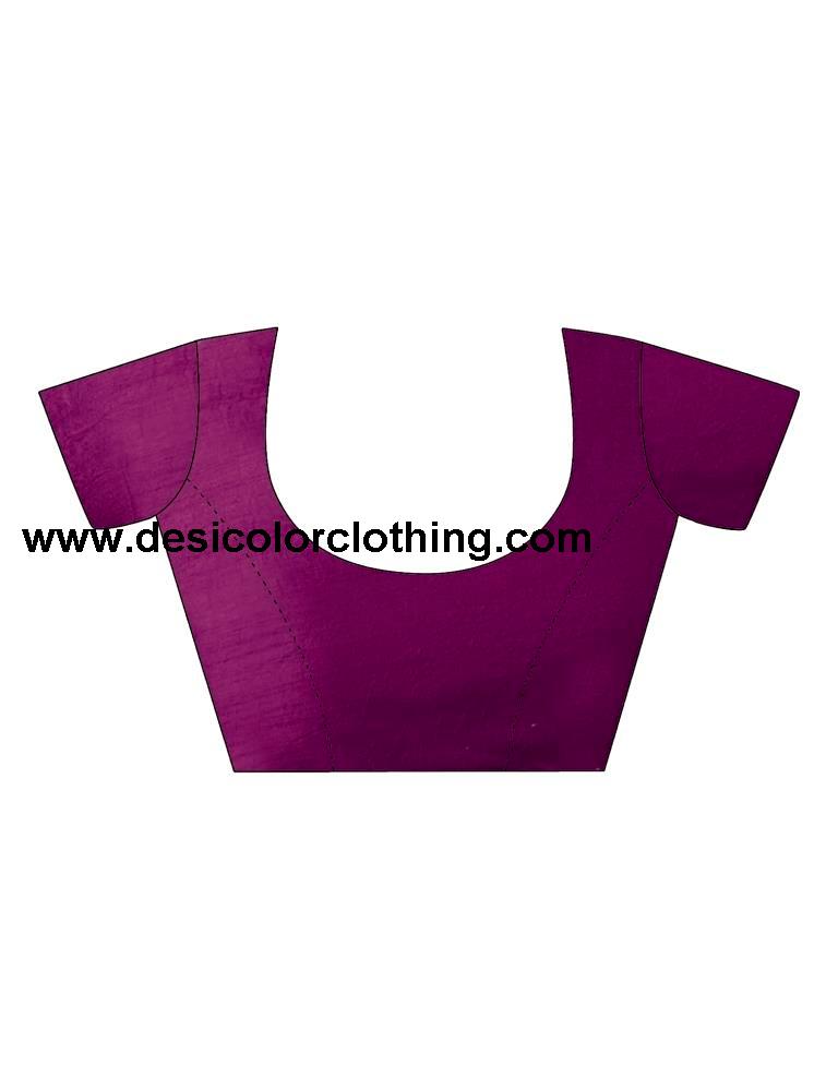 Dark Magenta Silk Embroidery Saree