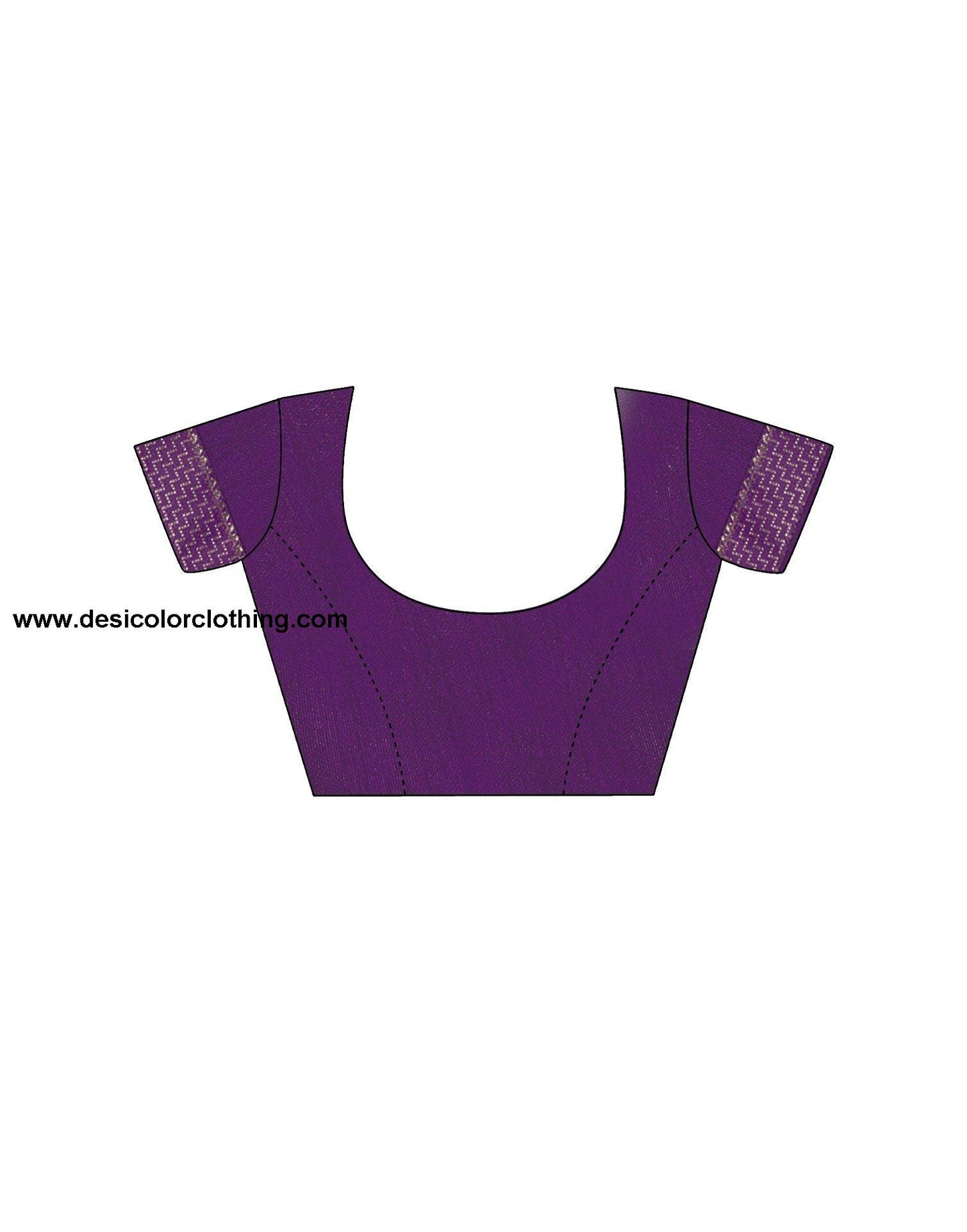 Dark Purple Plain Lycra Saree