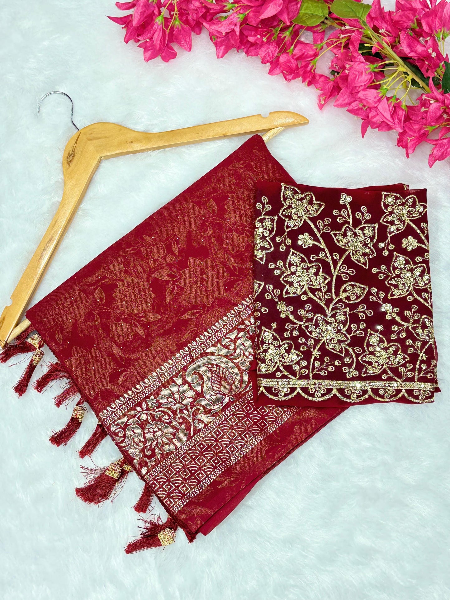 Product Image - Designer Silk Apurva Georgette Saree - Festive & Wedding Wear