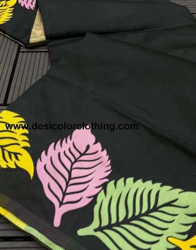 Black Silk Woven Sarees