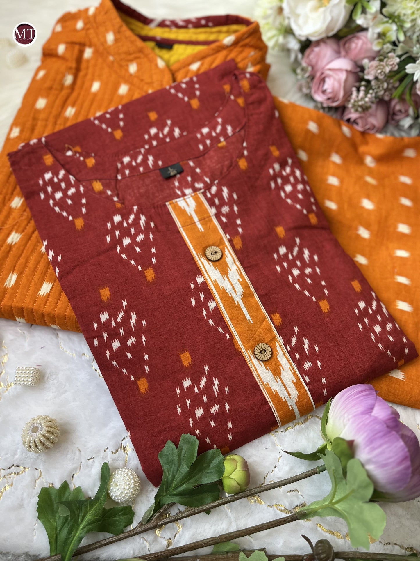 Product Image - Voluminous Jacket Suit Set - Elegant Cotton Ethnic Wear