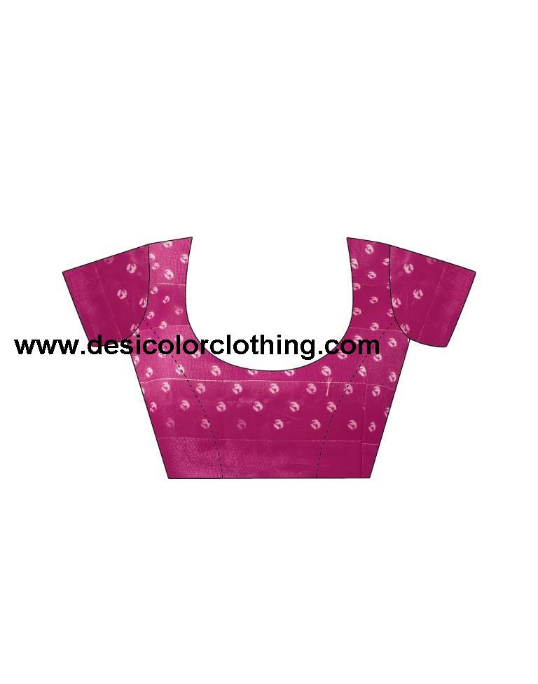 Pink Printed Cotton Saree